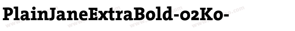 PlainJaneExtraBold-02Ko字体转换