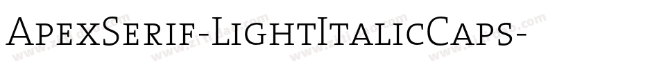 ApexSerif-LightItalicCaps字体转换