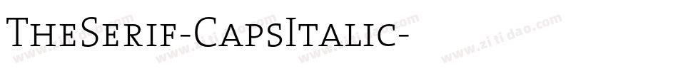 TheSerif-CapsItalic字体转换