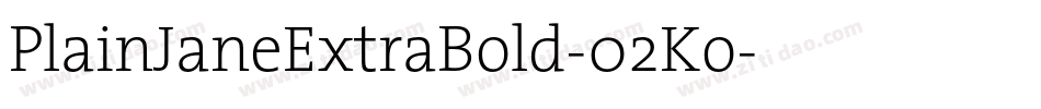 PlainJaneExtraBold-02Ko字体转换
