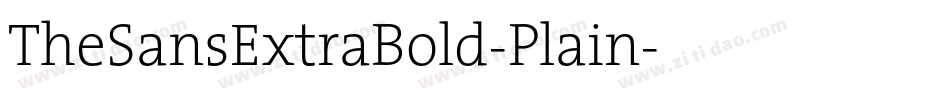 TheSansExtraBold-Plain字体转换