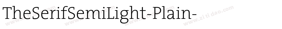 TheSerifSemiLight-Plain字体转换