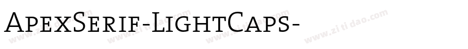 ApexSerif-LightCaps字体转换