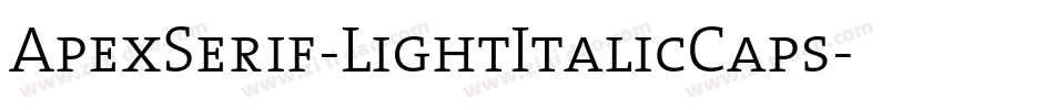 ApexSerif-LightItalicCaps字体转换
