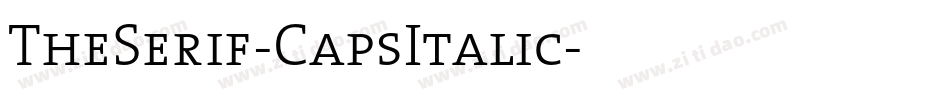 TheSerif-CapsItalic字体转换
