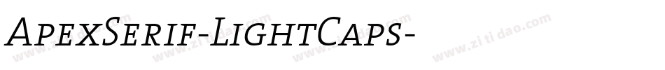 ApexSerif-LightCaps字体转换
