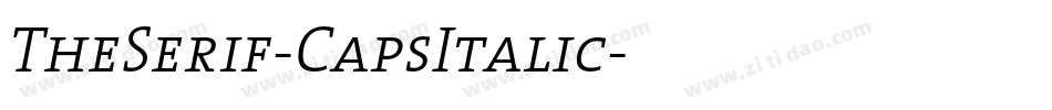 TheSerif-CapsItalic字体转换