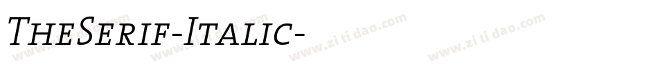 TheSerif-Italic字体转换