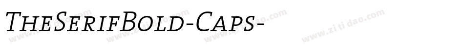 TheSerifBold-Caps字体转换