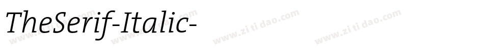 TheSerif-Italic字体转换