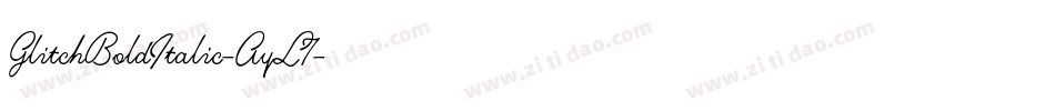 GlitchBoldItalic-AyL7字体转换