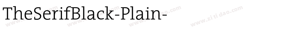 TheSerifBlack-Plain字体转换