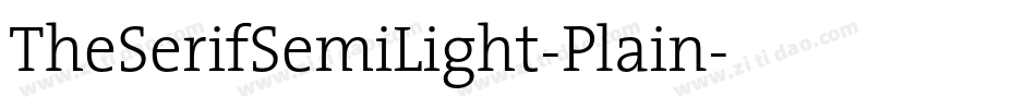 TheSerifSemiLight-Plain字体转换