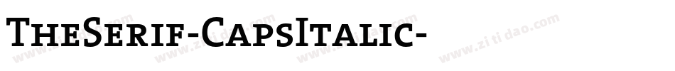 TheSerif-CapsItalic字体转换