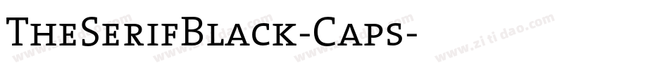 TheSerifBlack-Caps字体转换