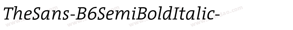 TheSans-B6SemiBoldItalic字体转换