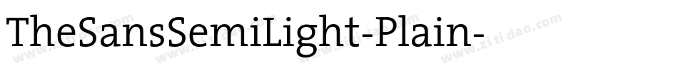 TheSansSemiLight-Plain字体转换
