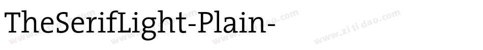 TheSerifLight-Plain字体转换