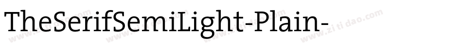 TheSerifSemiLight-Plain字体转换