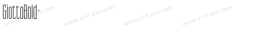 GiottoBold字体转换