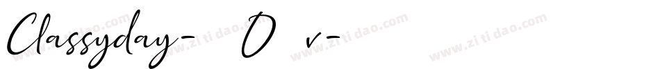 Classyday-51O3v字体转换