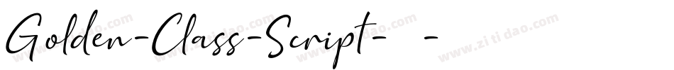 Golden-Class-Script-2字体转换