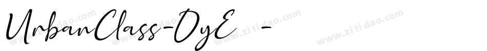 UrbanClass-OyE8字体转换