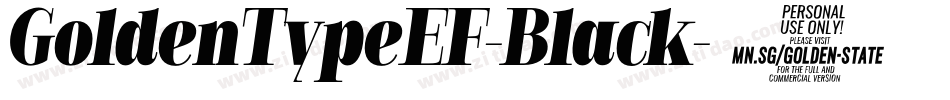 GoldenTypeEF-Black字体转换