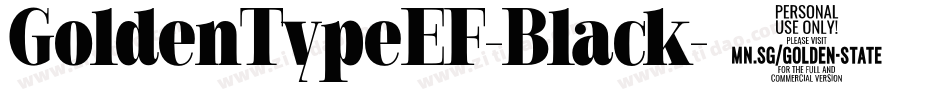 GoldenTypeEF-Black字体转换