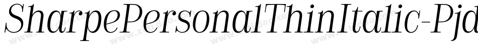 SharpePersonalThinItalic-Pjd7字体转换