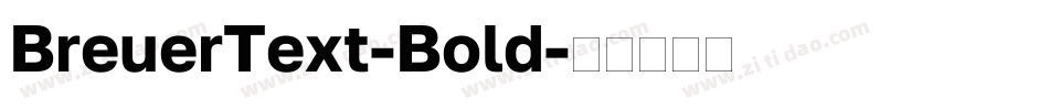 BreuerText-Bold字体转换