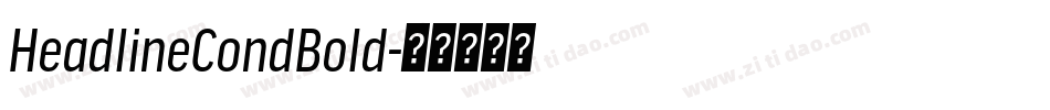 HeadlineCondBold字体转换