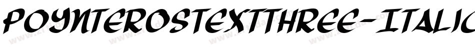 PoynterOSTextThree-Italic字体转换