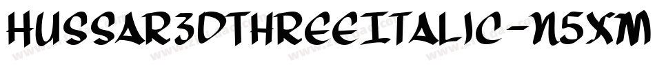 Hussar3dThreeItalic-n5xM字体转换