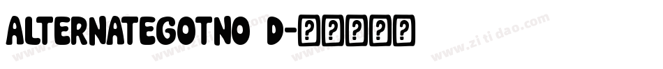 AlternateGotNo2D字体转换