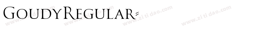 GoudyRegular字体转换