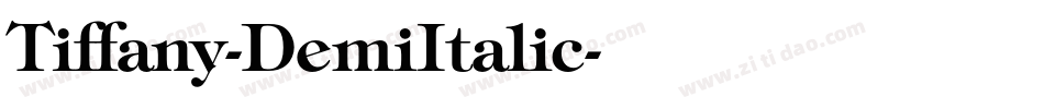 Tiffany-DemiItalic字体转换