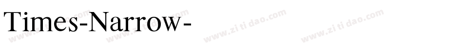 Times-Narrow字体转换
