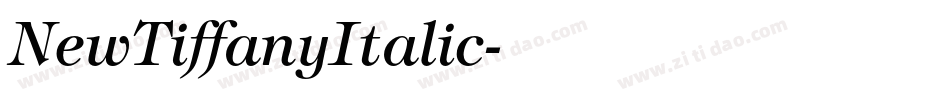 NewTiffanyItalic字体转换