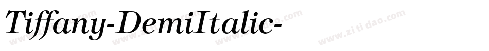 Tiffany-DemiItalic字体转换
