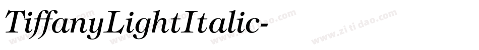 TiffanyLightItalic字体转换