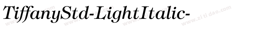 TiffanyStd-LightItalic字体转换