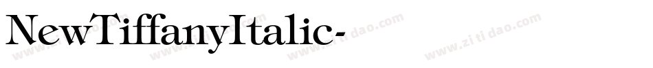NewTiffanyItalic字体转换