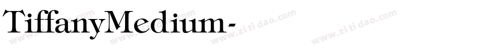 TiffanyMedium字体转换