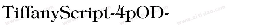 TiffanyScript-4pOD字体转换