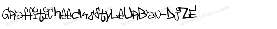 GraffitiCheecksStyleUrban-DjZE字体转换