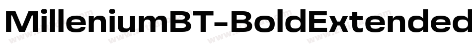 MilleniumBT-BoldExtended字体转换