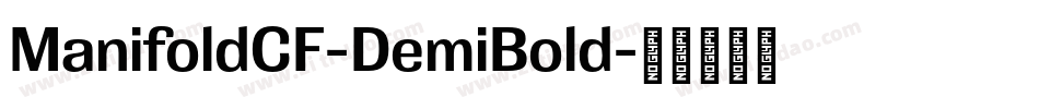 ManifoldCF-DemiBold字体转换