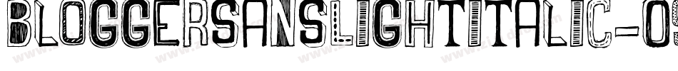 BloggersansLightitalic-O9nO字体转换