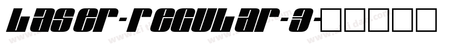 LASER-REGULAR-3字体转换
